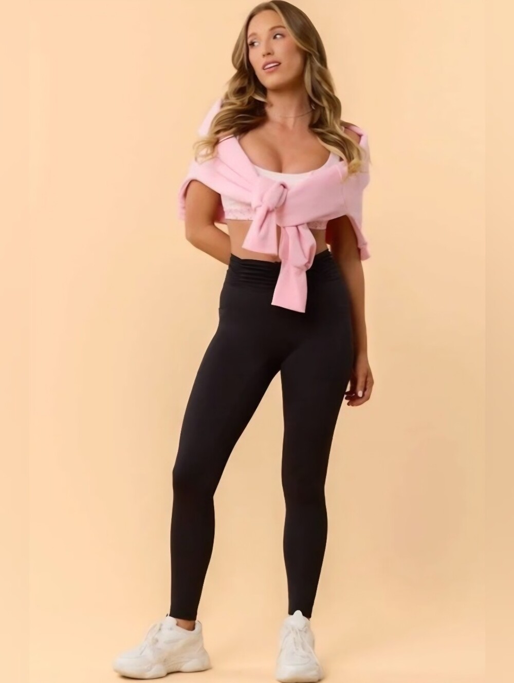 NWT Blogilates Black Ruched High Waisted Plus Size Leggings 3X